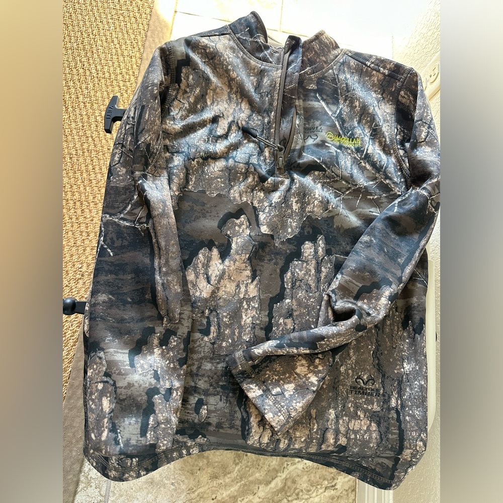 Magellan outdoors half zip camo